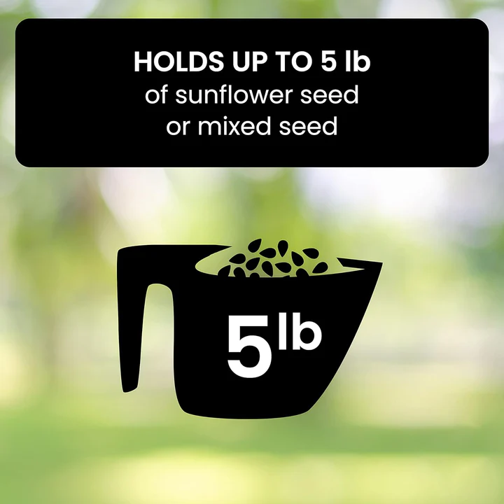 Weight Activated Bird Feeder Metal 5lb Capacity