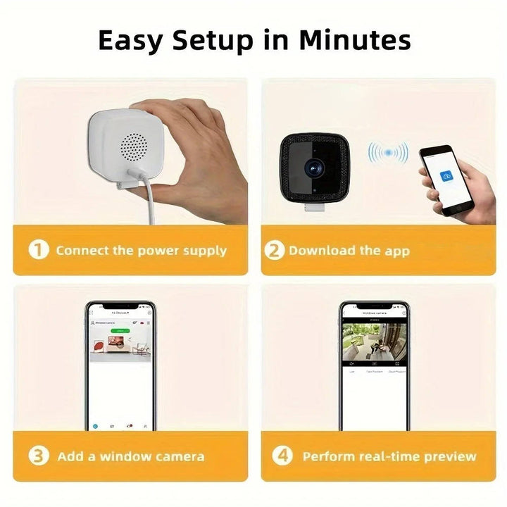 Indoor Wi-Fi Security Camera with Night Vision Two-Way Audio