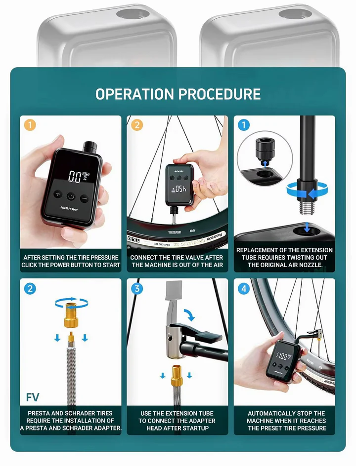 Compact Rechargeable Mini Air Pump Portable Design
