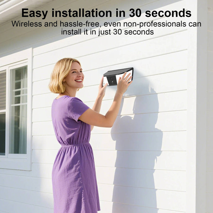 Wireless Floodlight Camera with Two-Way Audio and Human Detection