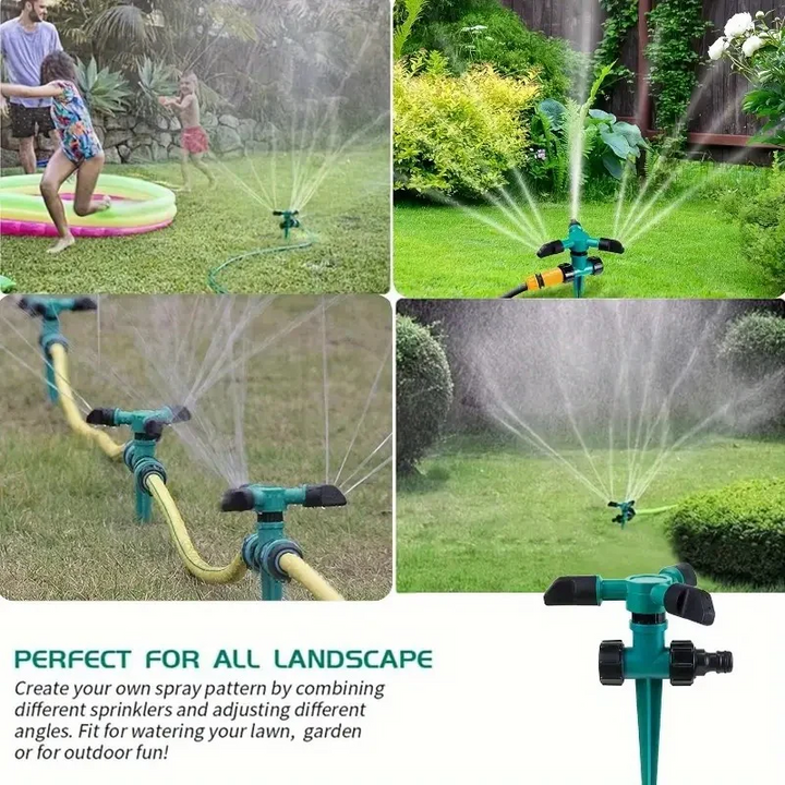 Garden Sprinkler System Set with Adjustable Nozzles