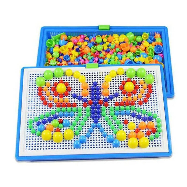 Kids Puzzle Toy Peg Board Set with Storage Stem Fine Motor Skills