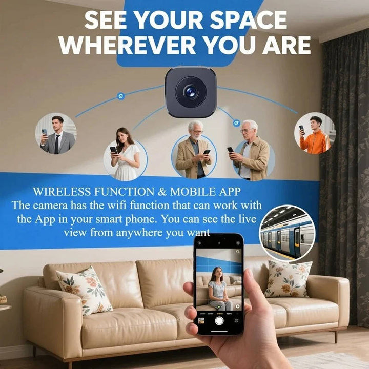 Wireless Indoor Security Camera 4K Wi-Fi Night Vision Motion Detection
