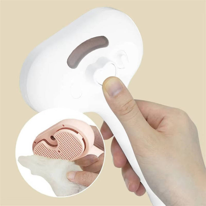 Pet Hair Steam Brush Self-Cleaning Grooming Tool