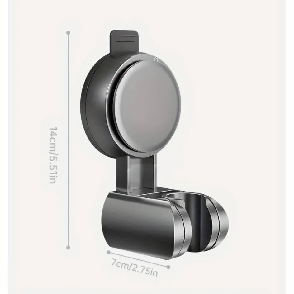 Universal Shower Head Holder Adhesive Mount No-Drill Installation