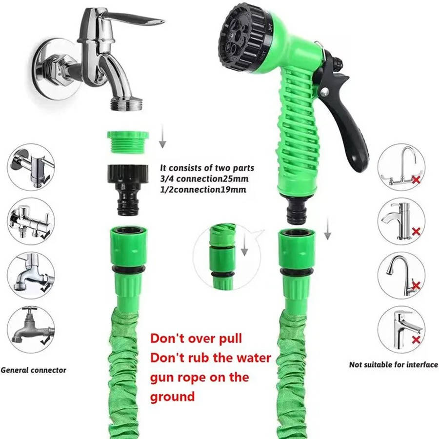 Expandable Garden Hose Durable Flexible Lightweight