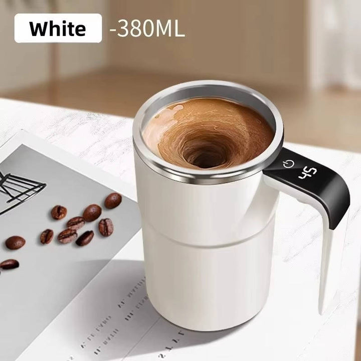 USB Rechargeable Heated Travel Coffee Mug Self-Mixing Waterproof