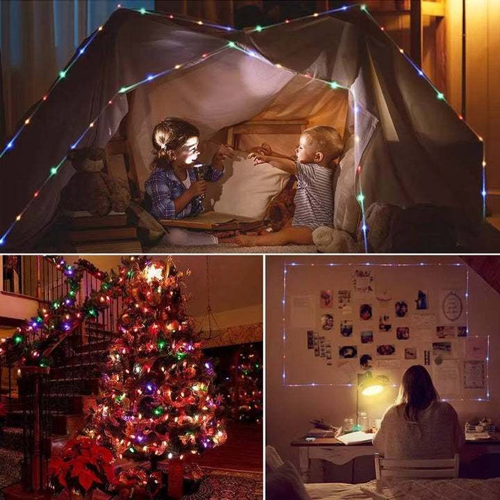 Outdoor String Lights for Garden Tree and Fence