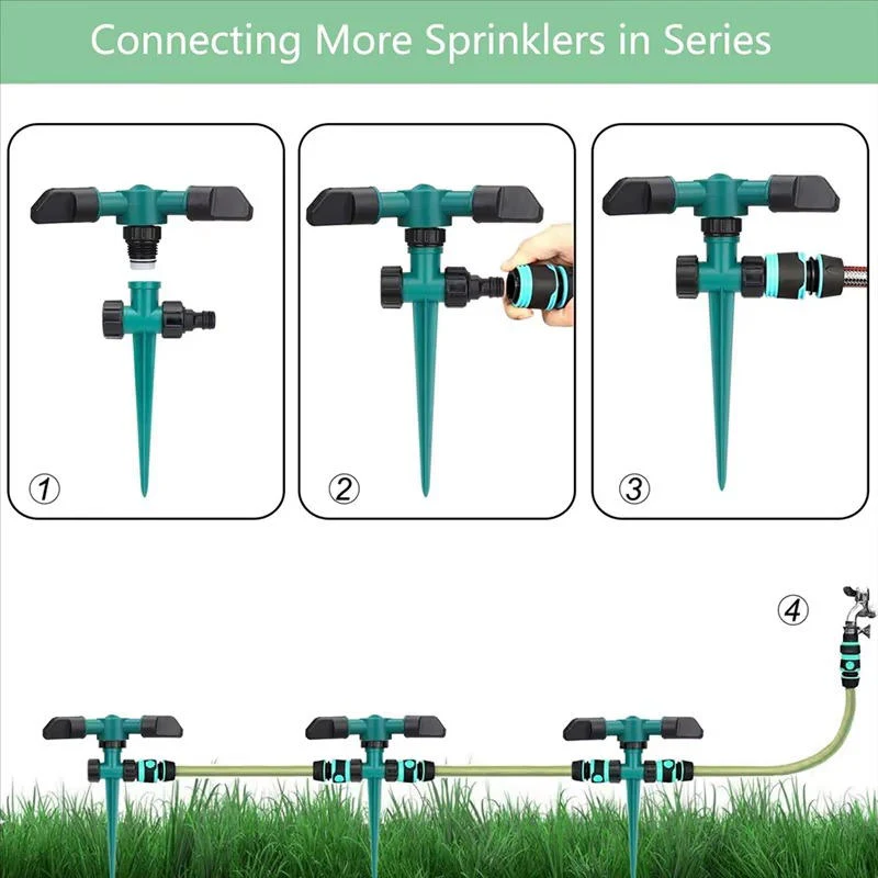 Garden Sprinkler System Set with Adjustable Nozzles