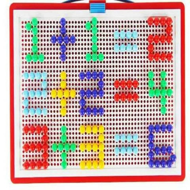 Kids Puzzle Toy Peg Board Set with Storage Stem Fine Motor Skills