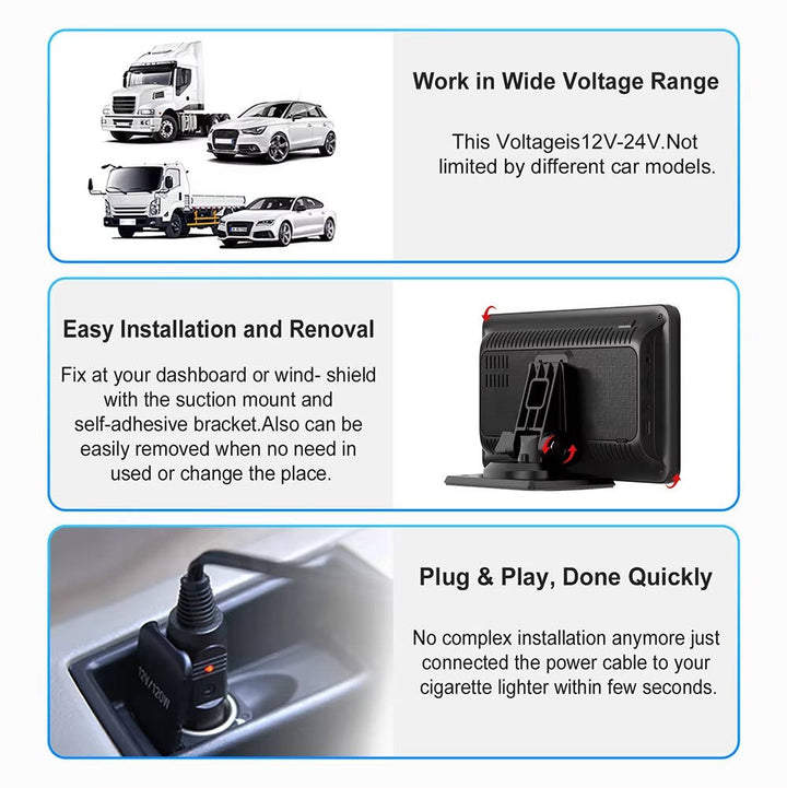 Portable Wireless CarPlay Touchscreen Compatible with iPhone and