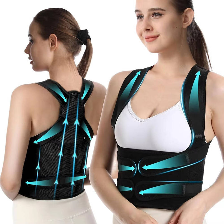 Unisex Posture Corrector Brace Full Back Support Adjustable Fit - Lenila