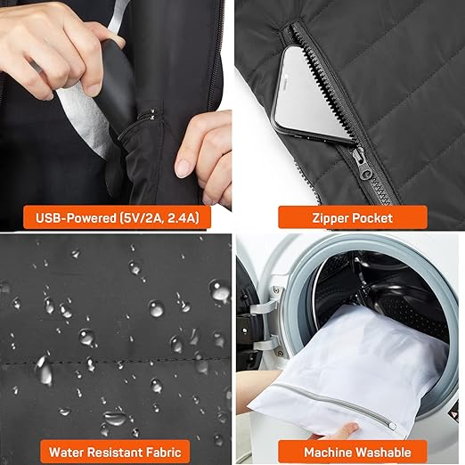 Heated Vest Electric Adjustable Fit
