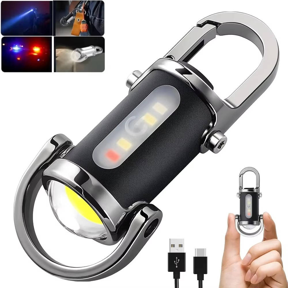 Rechargeable Keychain Flashlight Portable Compact