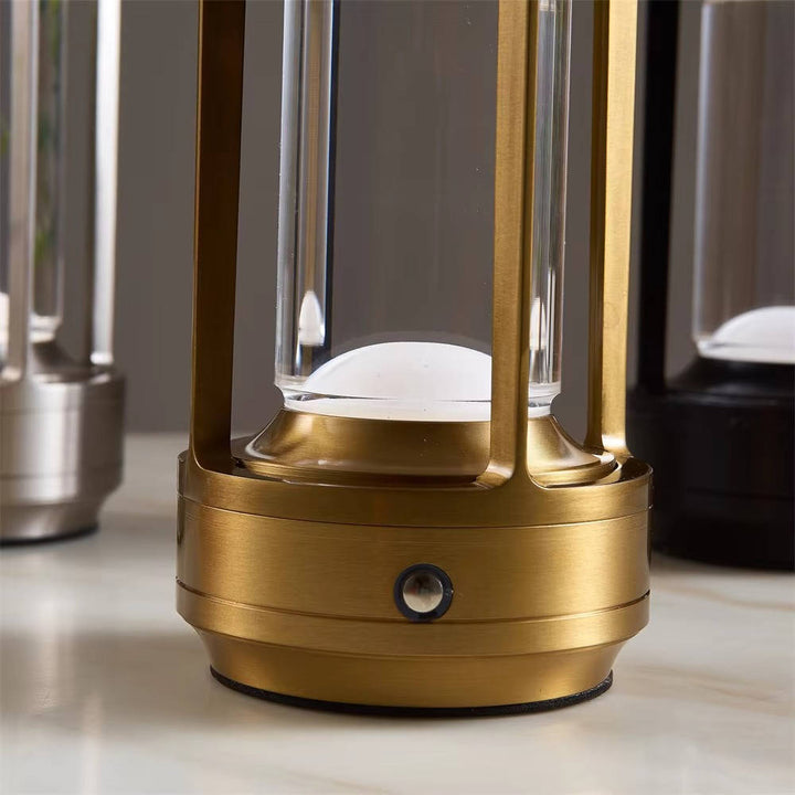 Table Lamp with Crystal Base Touch Dimmer Waterproof Design