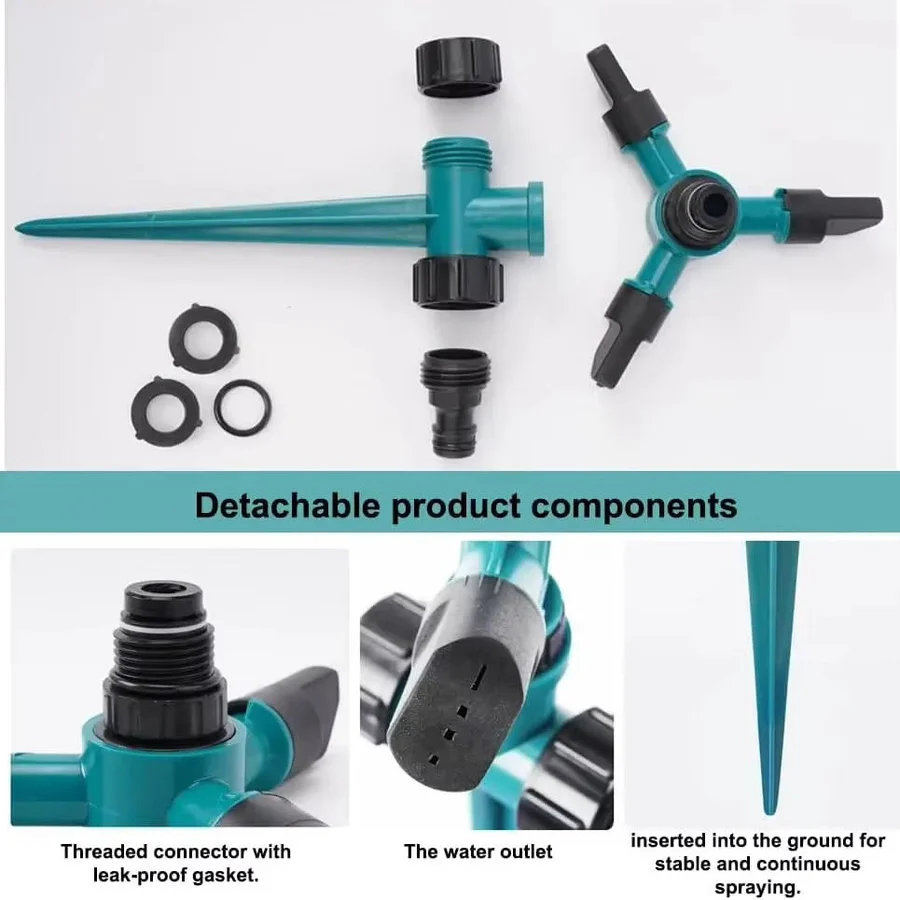 Garden Sprinkler System Set with Adjustable Nozzles