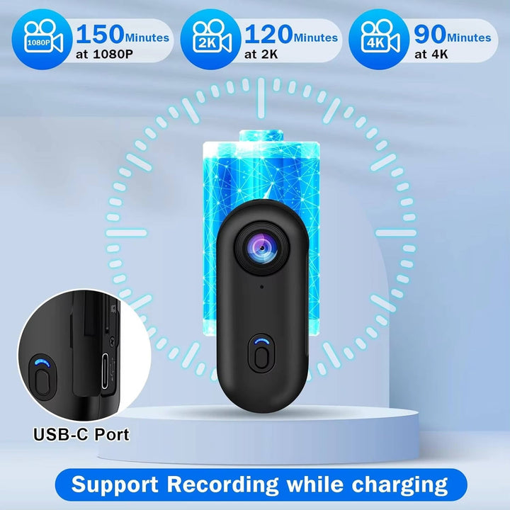 Mini Action Bike Camera with Magnetic Mount Kit