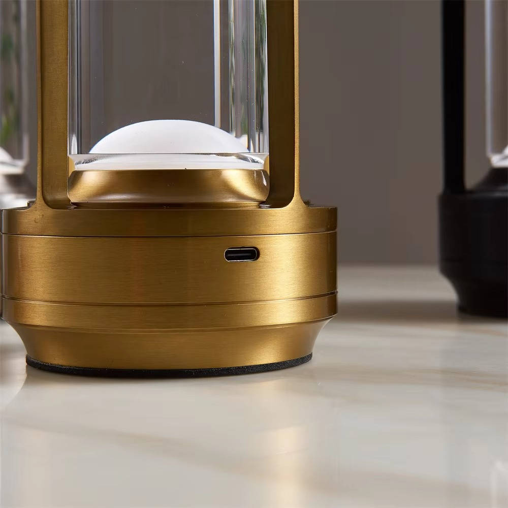 Table Lamp with Crystal Base Touch Dimmer Waterproof Design