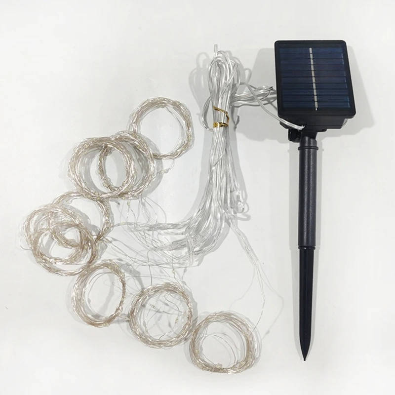 Outdoor Solar LED Curtain Lights Waterproof Fairy String