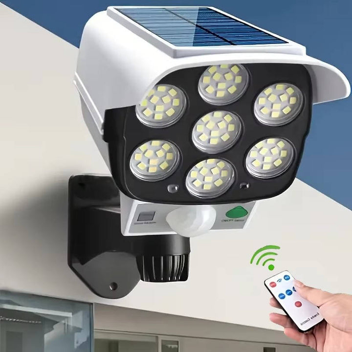 Wireless LED Solar Motion Sensor Floodlight Outdoor Waterproof IP65