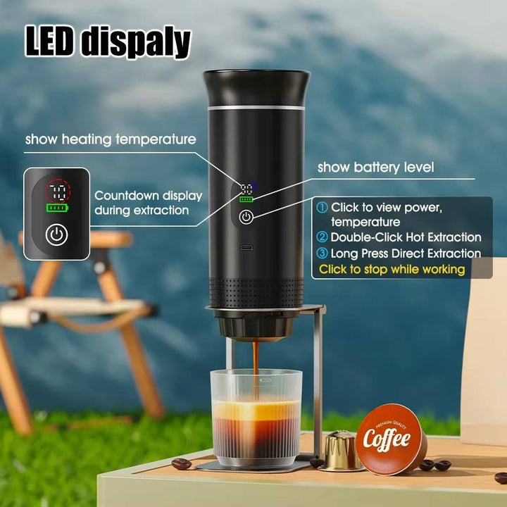 Portable Coffee Machine Compact Espresso Maker for Home and Car