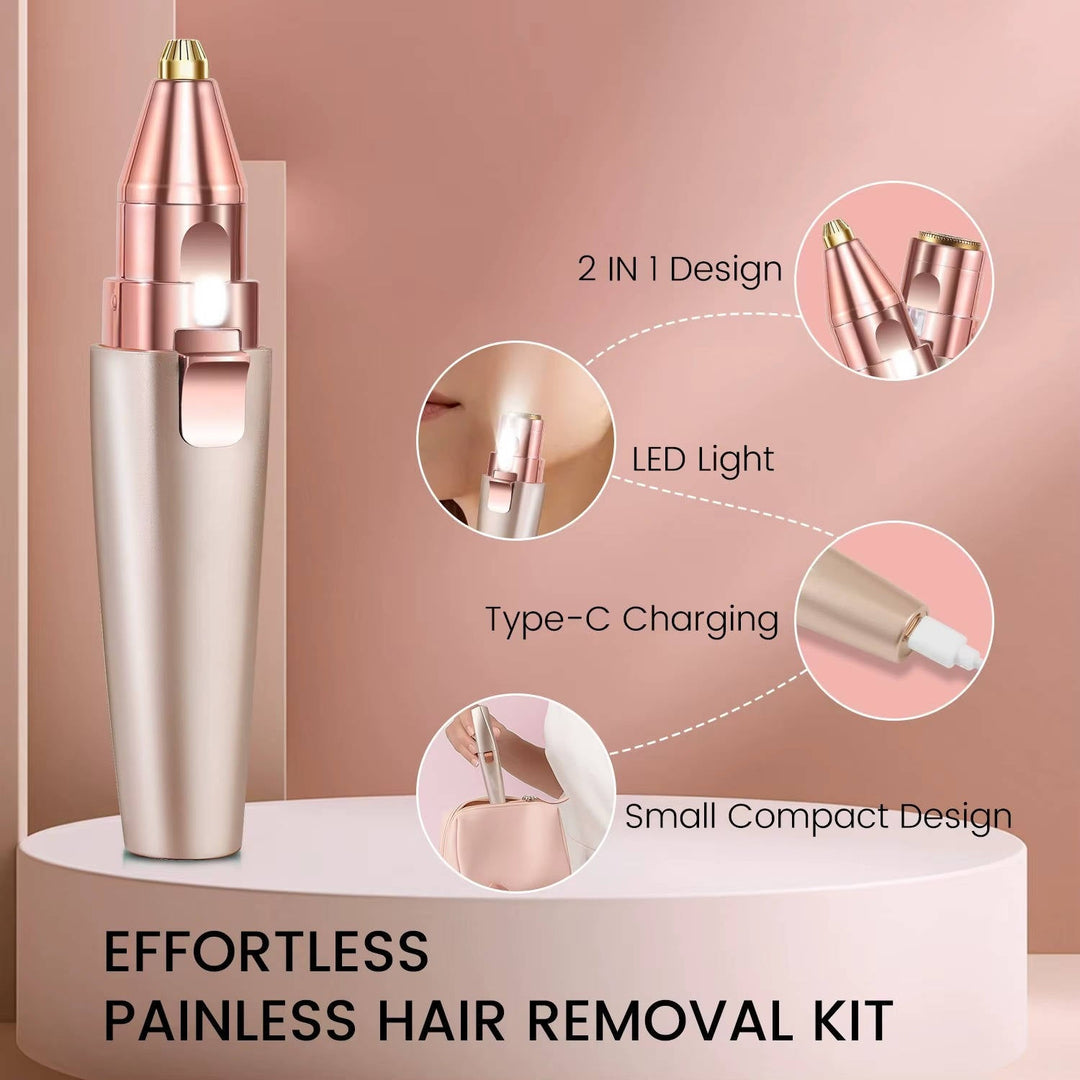 Womens Facial Hair Remover Epilator with Built-In LED