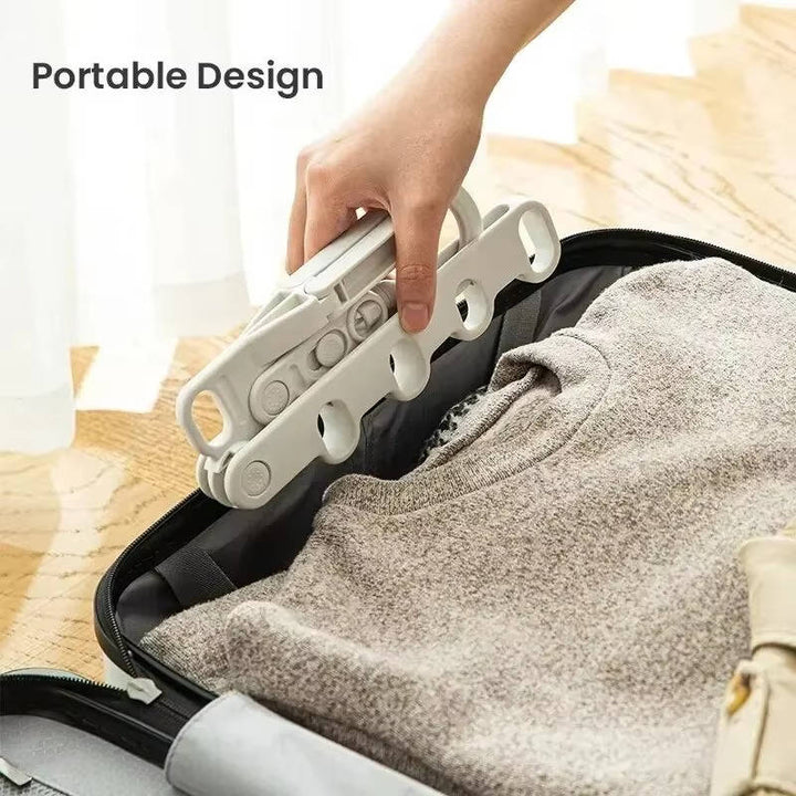 Portable Wall-Mount Clothes Hanger Space-Saving Design