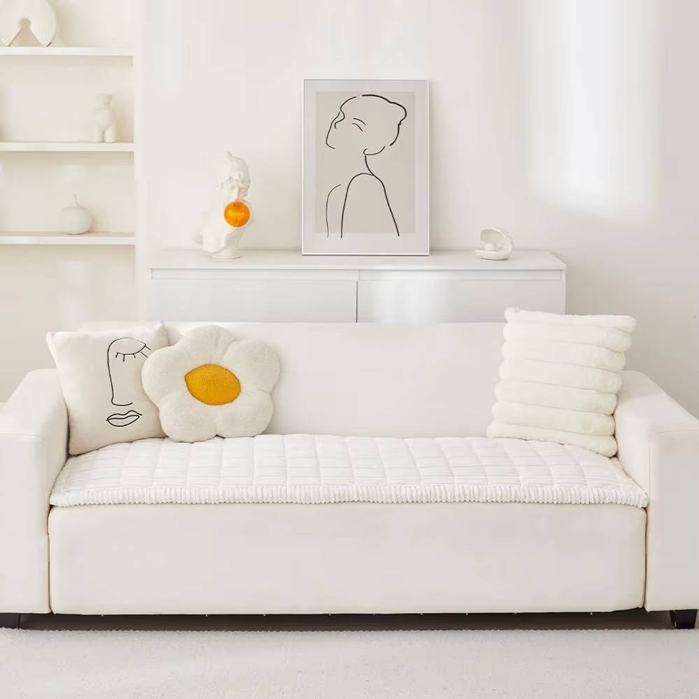 Pet Couch Cover Soft Fuzzy Non-Slip Washable Furniture Protector
