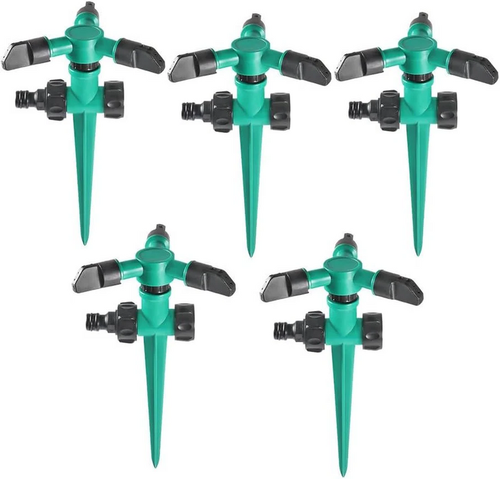 Garden Sprinkler System Set with Adjustable Nozzles