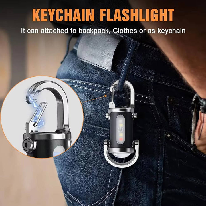 Rechargeable Keychain Flashlight Portable Compact