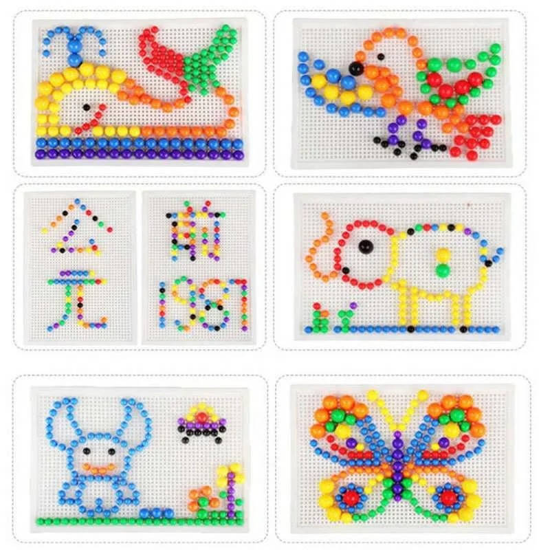 Kids Puzzle Toy Peg Board Set with Storage Stem Fine Motor Skills