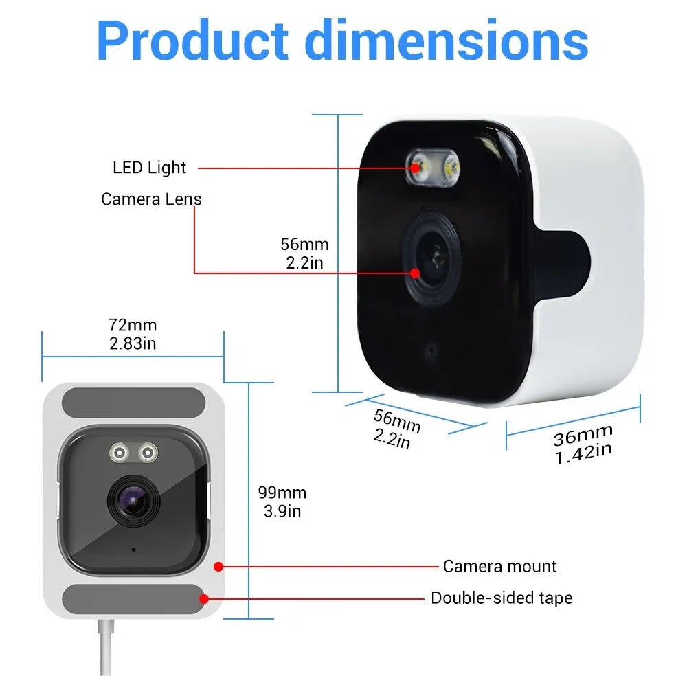 Wireless HD Window Camera with Night Vision and Motion Detection