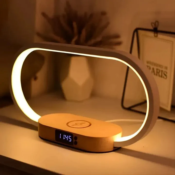 Wireless Charging Station with Integrated Lamp - Lenila