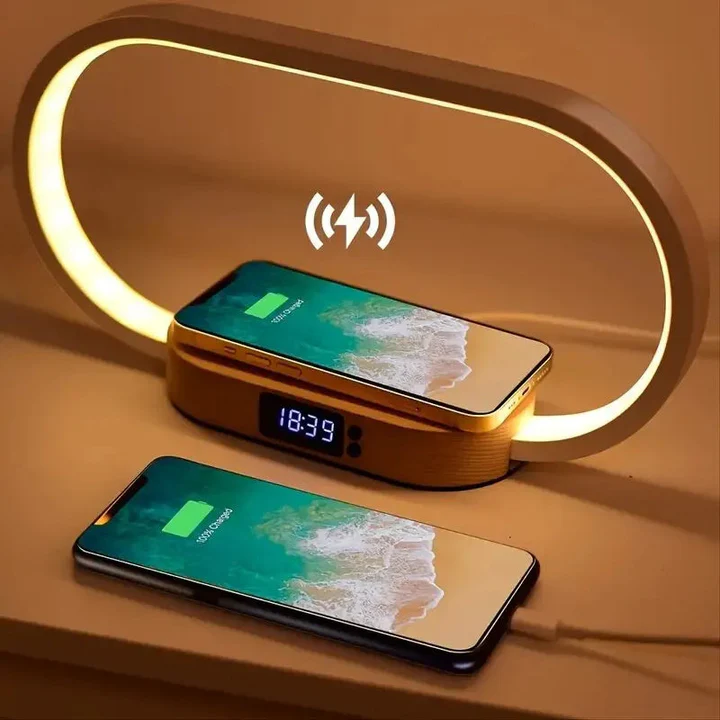 Wireless Charging Station with Integrated Lamp