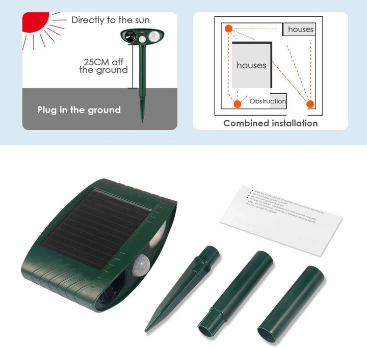 Ultrasonic Pest Repeller for Rabbits Outdoor Use