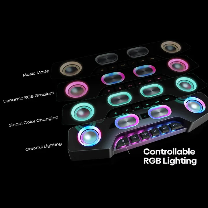 Wireless Bluetooth Desktop Speaker RGB Lighting Effects