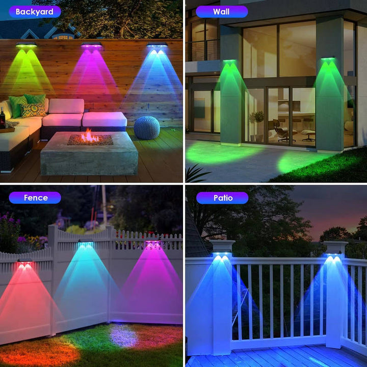 Outdoor Solar LED Fence Lights Waterproof Energy-Saving Design