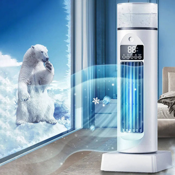 Portable Air Conditioner Bladeless Tower Fan with Water Tank and