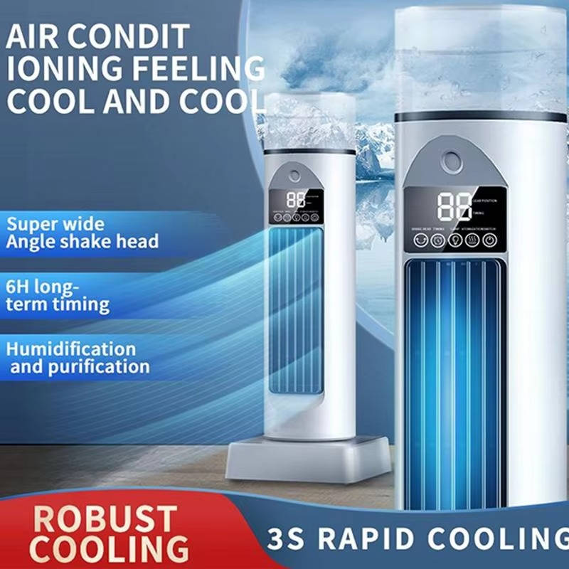 Portable Air Conditioner Bladeless Tower Fan with Water Tank and