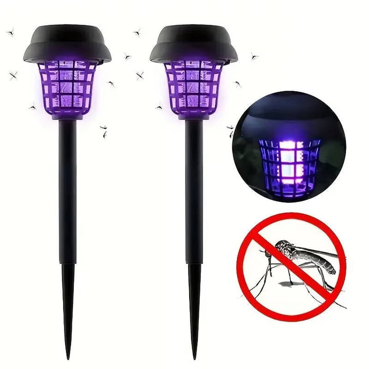 Outdoor Solar Bug Zapper Mosquito Trap Lamp for Patio and Backyard