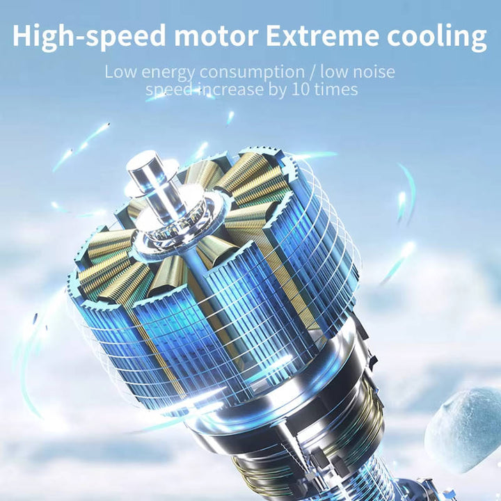 Portable Handheld Fan Rechargeable LED Battery Display Mini Turbo