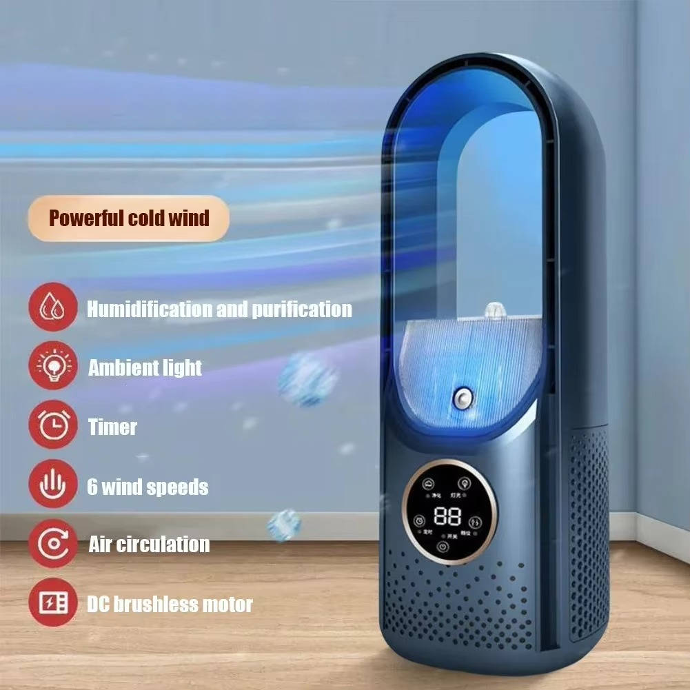 Portable Air Conditioner Cooler Fan with Humidifier and Purifier