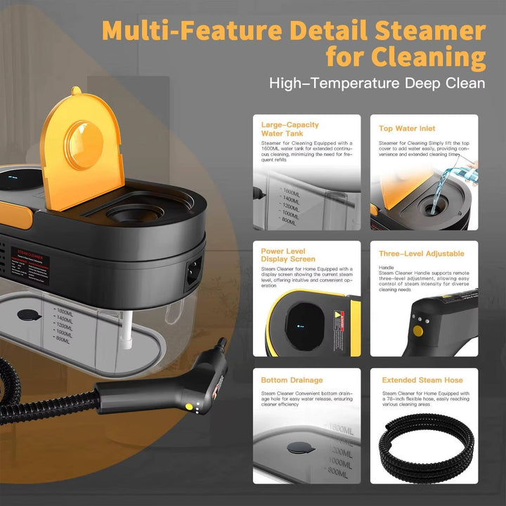 Portable Steam Cleaner Multi-Surface Handheld Compact
