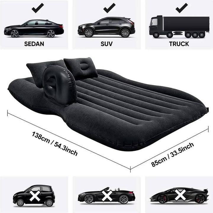 Portable Air Mattress with Pump for Car Backseat Inflatable Camping