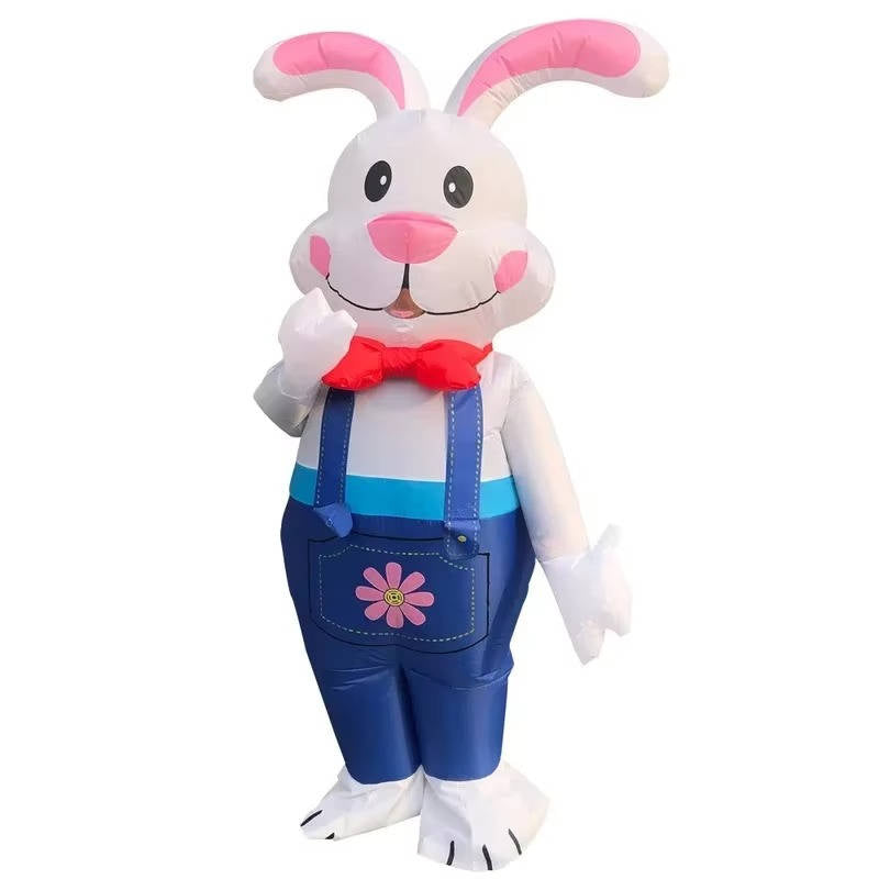 Outdoor Inflatable Bunny with Built-In LED Lights for Garden Yard