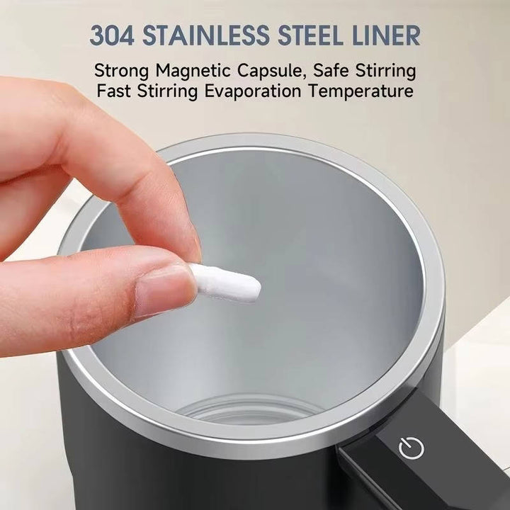 USB Rechargeable Heated Travel Coffee Mug Self-Mixing Waterproof