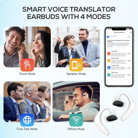 Wireless Bluetooth Earbuds with Language Translation