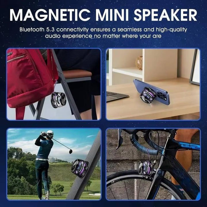 Wireless Bluetooth Mini Speaker with Magnetic and RGB Lights