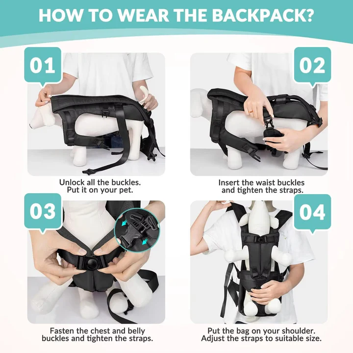 Pet Carrier Backpack Adjustable Fit