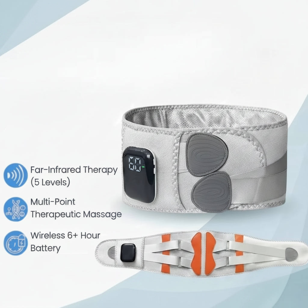 Lumbar Support Belt with Heat and Massage Features